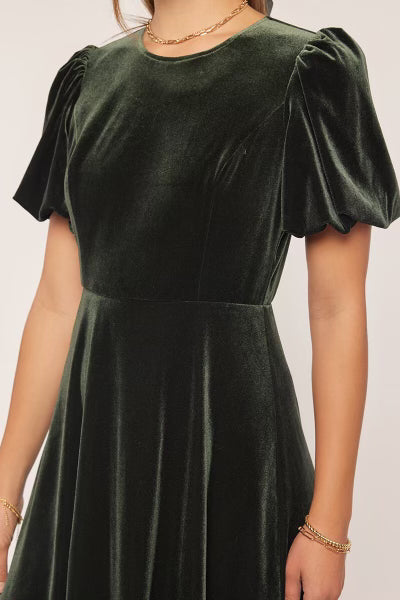 Reba Modest Midi in DeepOlive