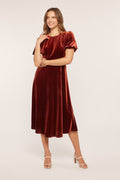 Reba Modest Midi in Copper