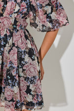 Calista Modest Mini in Black Multi