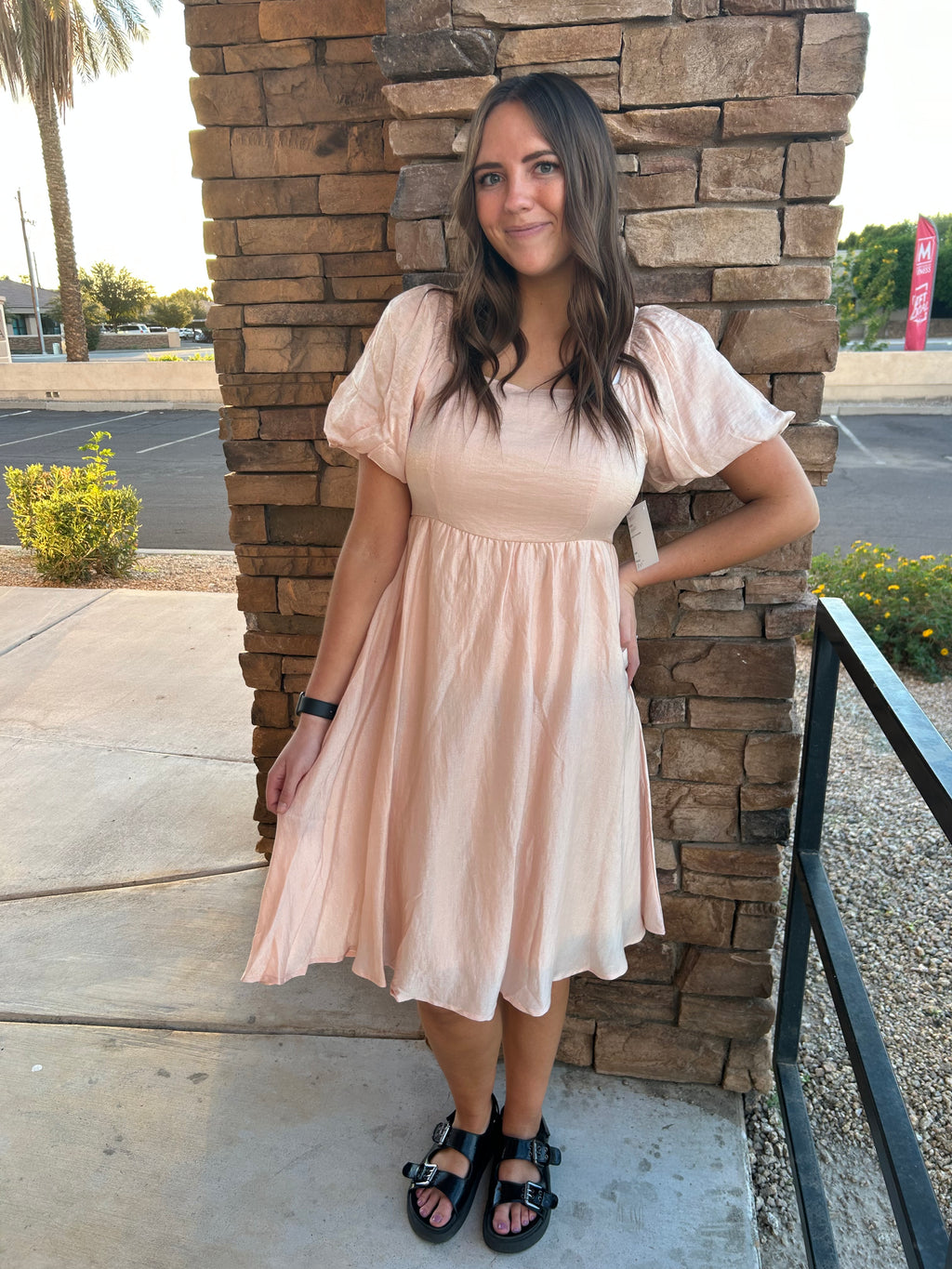 Grace Modest Dress in Blush