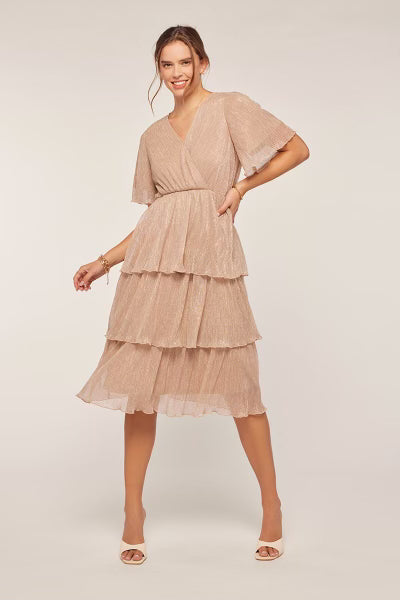 Debra Modest Midi in Champagne