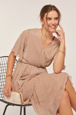 Debra Modest Midi in Champagne