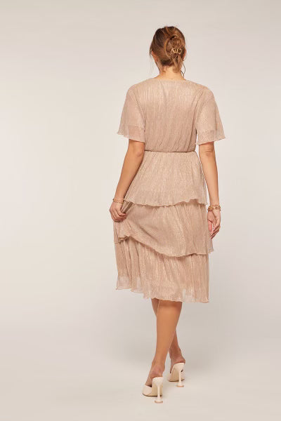 Debra Modest Midi in Champagne