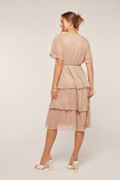 Debra Modest Midi in Champagne