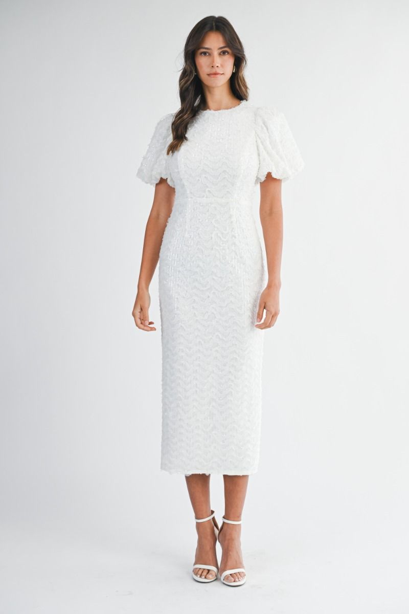Athena Modest Midi in Off White Small Athena Modest Midi in Off White Small