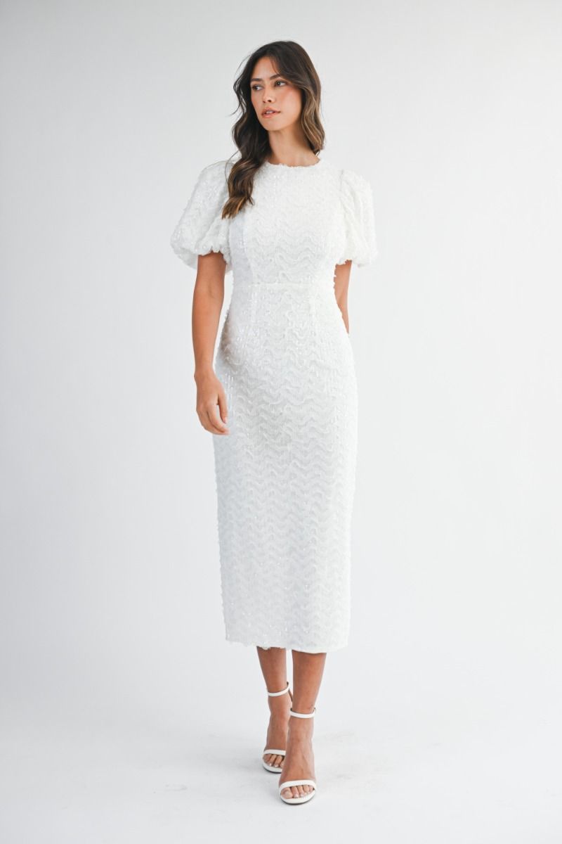 Athena Modest Midi in Off White