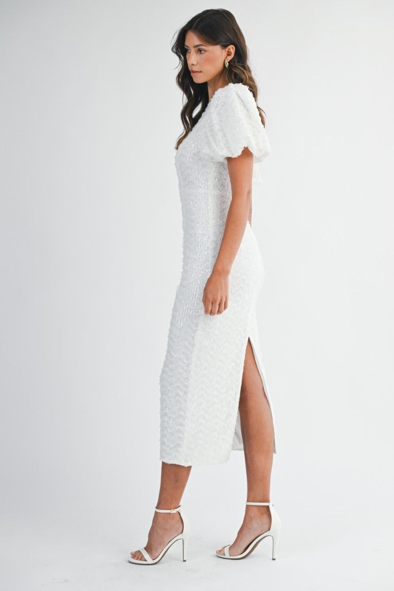Athena Modest Midi in Off White