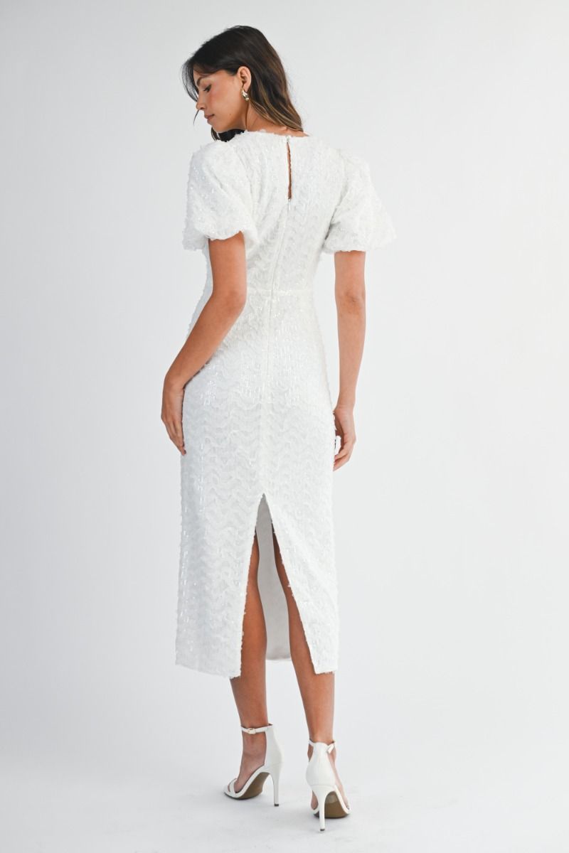 Athena Modest Midi in Off White Small Athena Modest Midi in Off White Small