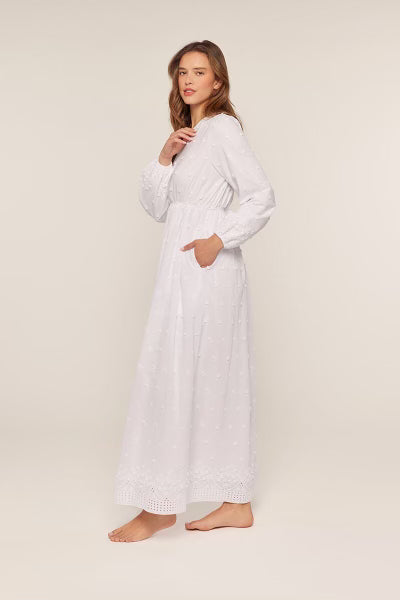 Marigold Modest Temple Dress in White