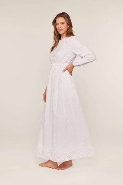 Marigold Modest Temple Dress in White