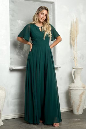 Lois Maxi Dress in Hunter Green