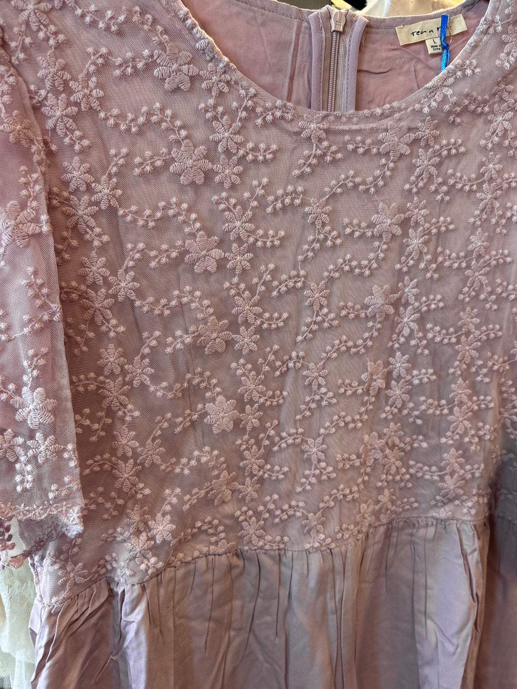 Tatum Flutter Sleeve in Lavender