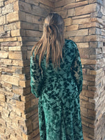 Stella Velvet Midi in Hunter Green