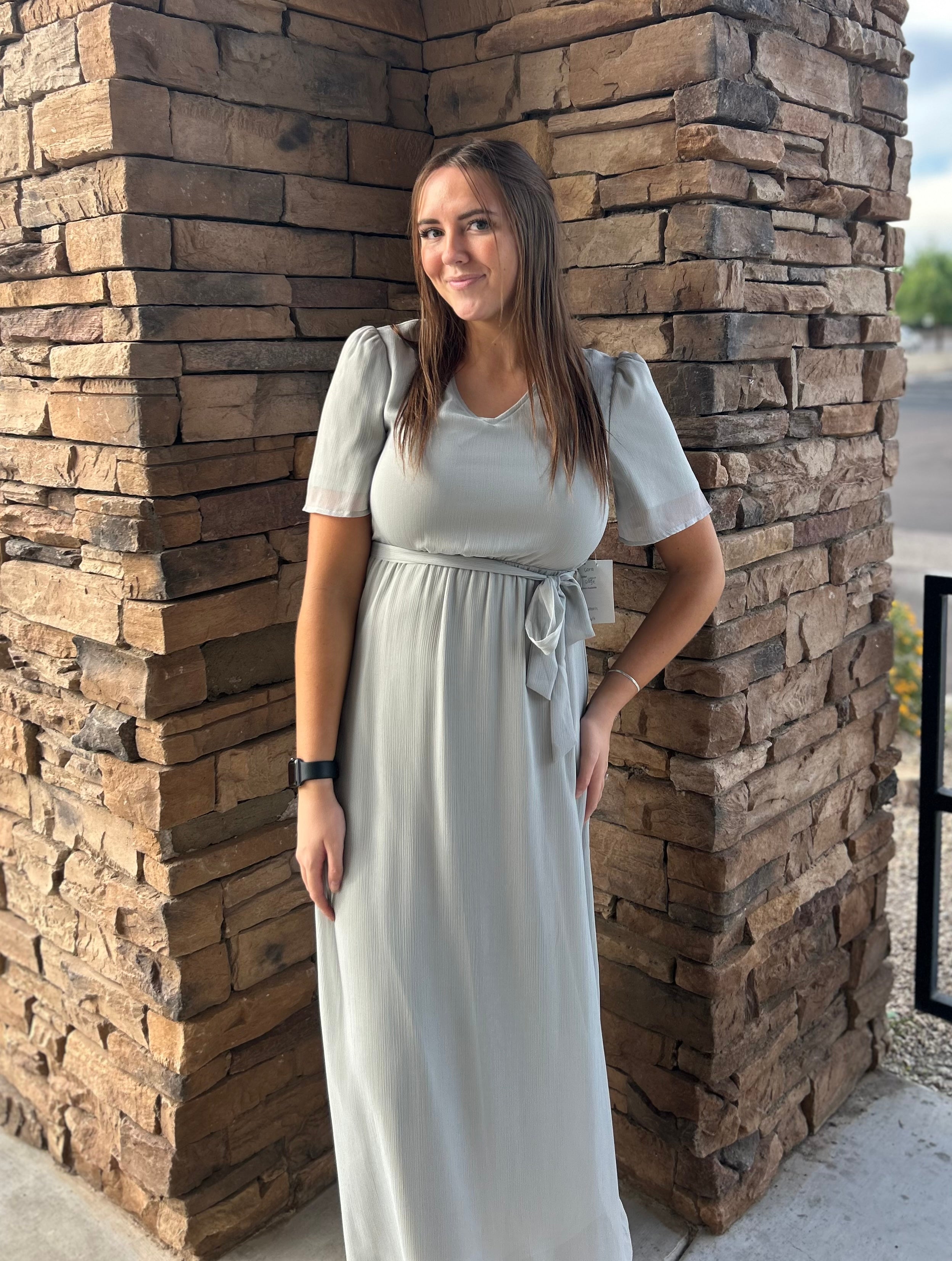 Cora Light Sage Maxi Dress