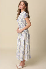 Jayda Modest Maxi in Cream & Light Blue