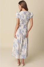 Jayda Modest Maxi in Cream & Light Blue