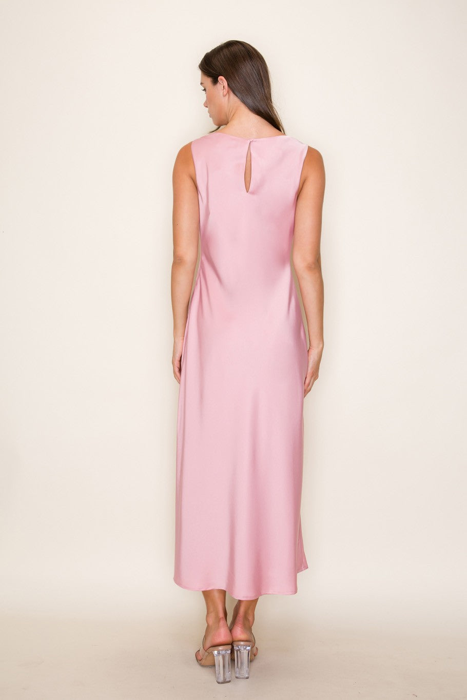 Andrea Modest Midi in Dusty Rose