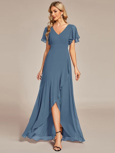 Dixie Modest Maxi in Dusty Blue