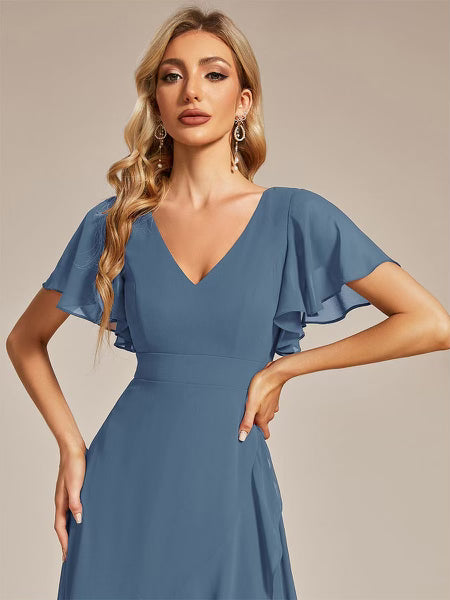 Dixie Modest Maxi in Dusty Blue