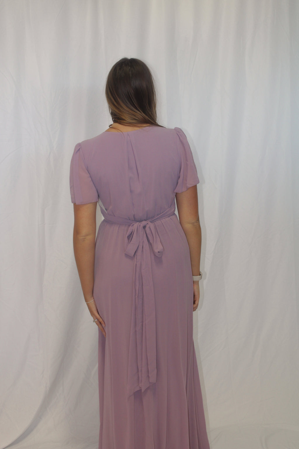 Mya Modest Maxi in Dusty Purple