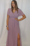 Mya Modest Maxi in Dusty Purple