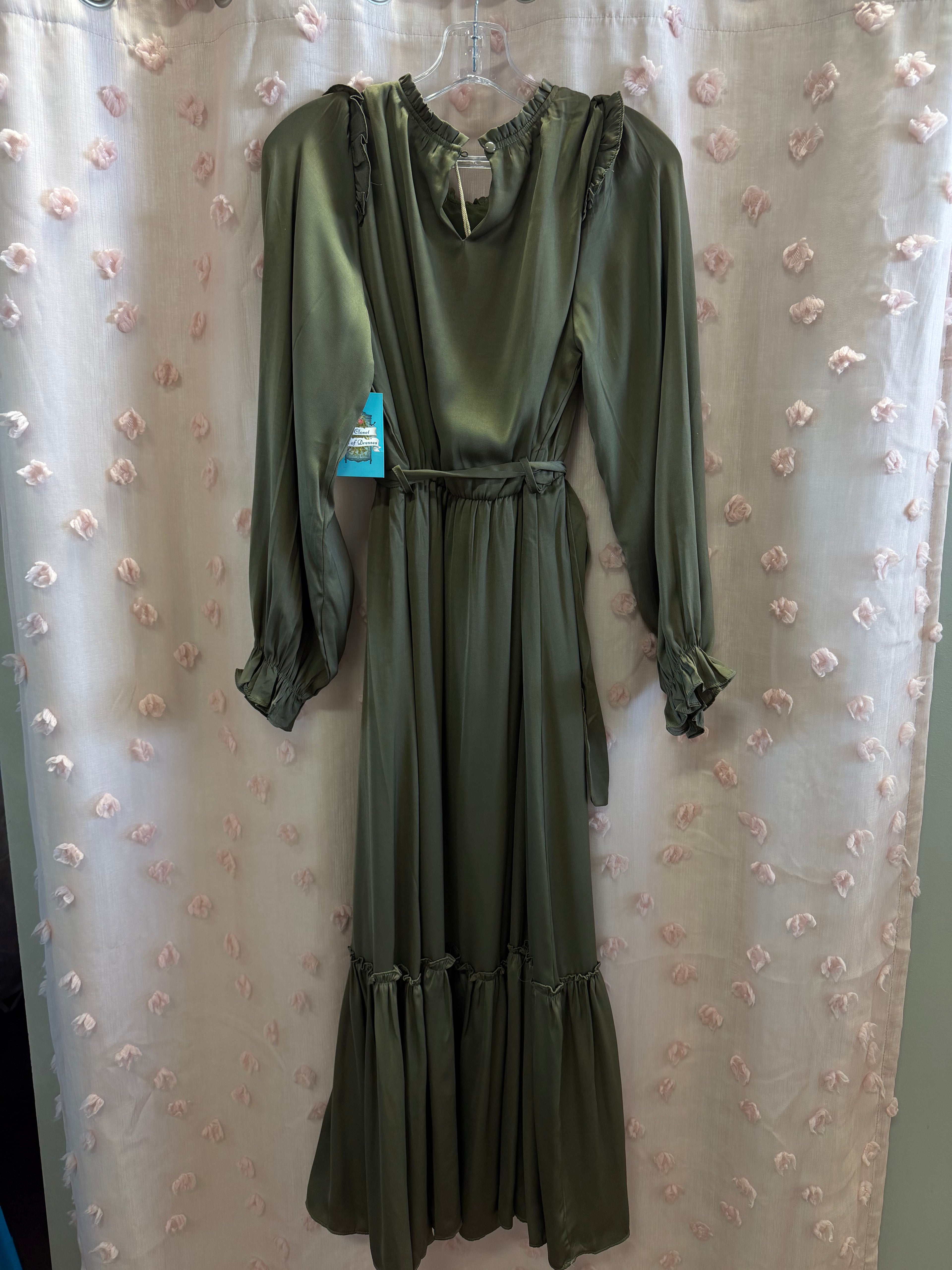 Layla Olive Ruffle Modest Midi