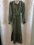 Layla Olive Ruffle Modest Midi