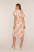 Amaryllis Modest Dress in Ivory/Blush