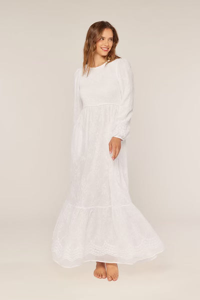 Desiree Modest Temple Dress in White