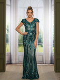 Katrina Modest Dress in Emerald
