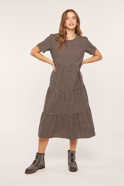 Malia Modest Midi in Ink Black