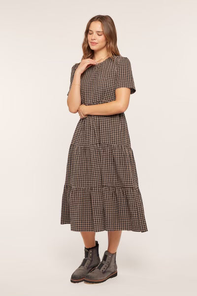 Malia Modest Midi in Ink Black
