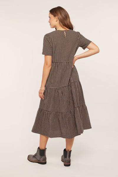 Malia Modest Midi in Ink Black