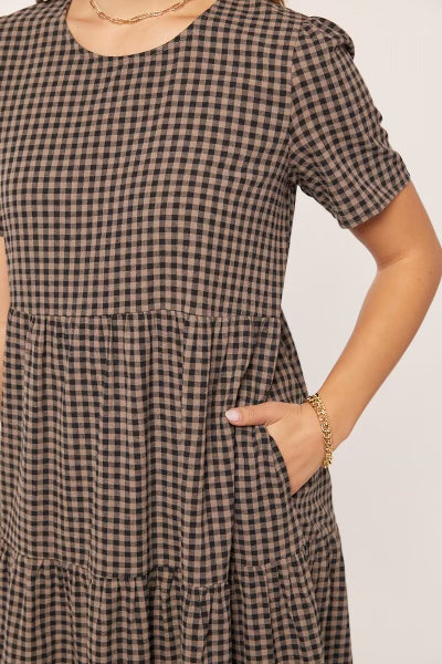 Malia Modest Midi in Ink Black