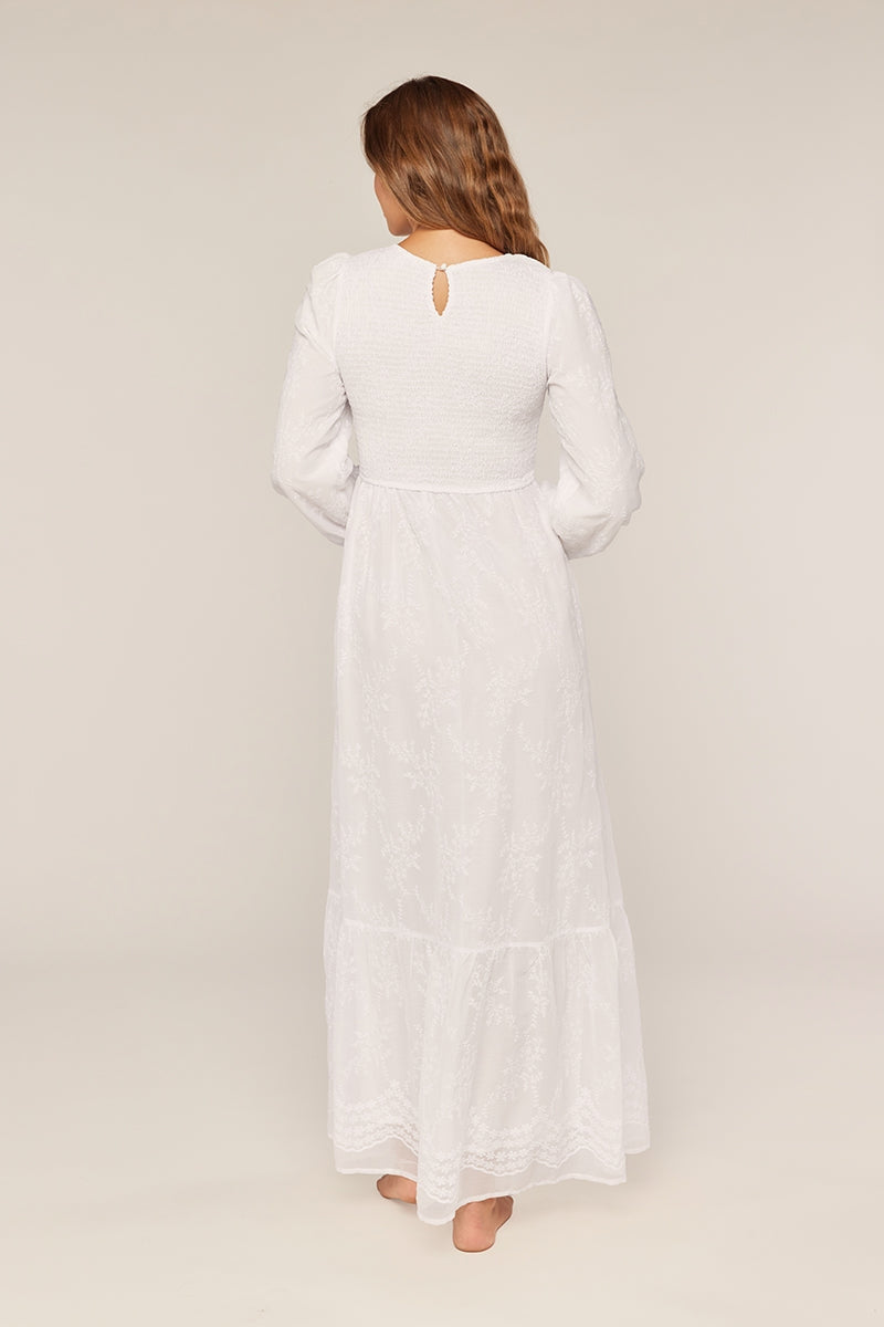 Desiree Modest Temple Dress in White