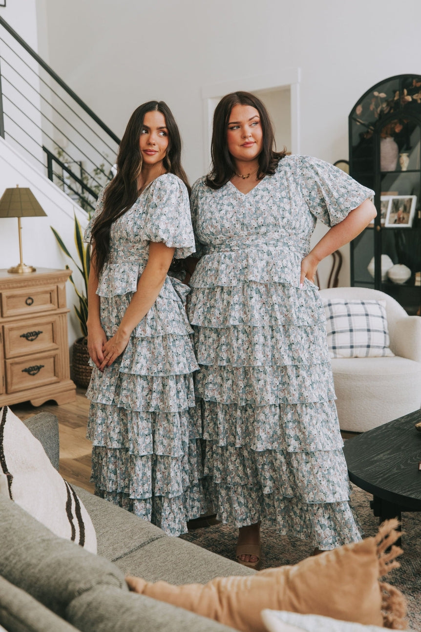Meredith Modest Maxi in Ash Blue