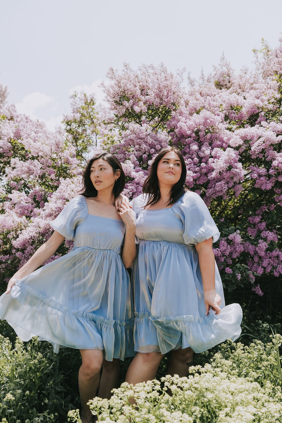 Alexis Modest Dress in Dusty Blue