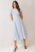 Aubree Modest Midi in Baby Blue