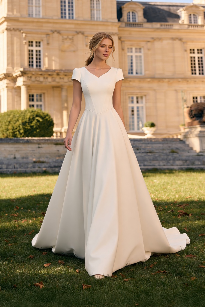 8386 Modest Wedding Dress