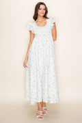 Caroline Maxi Dress in Blue