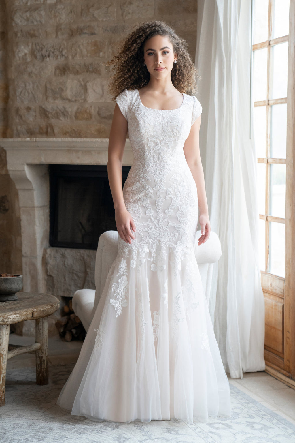 M736 Modest Wedding Dress