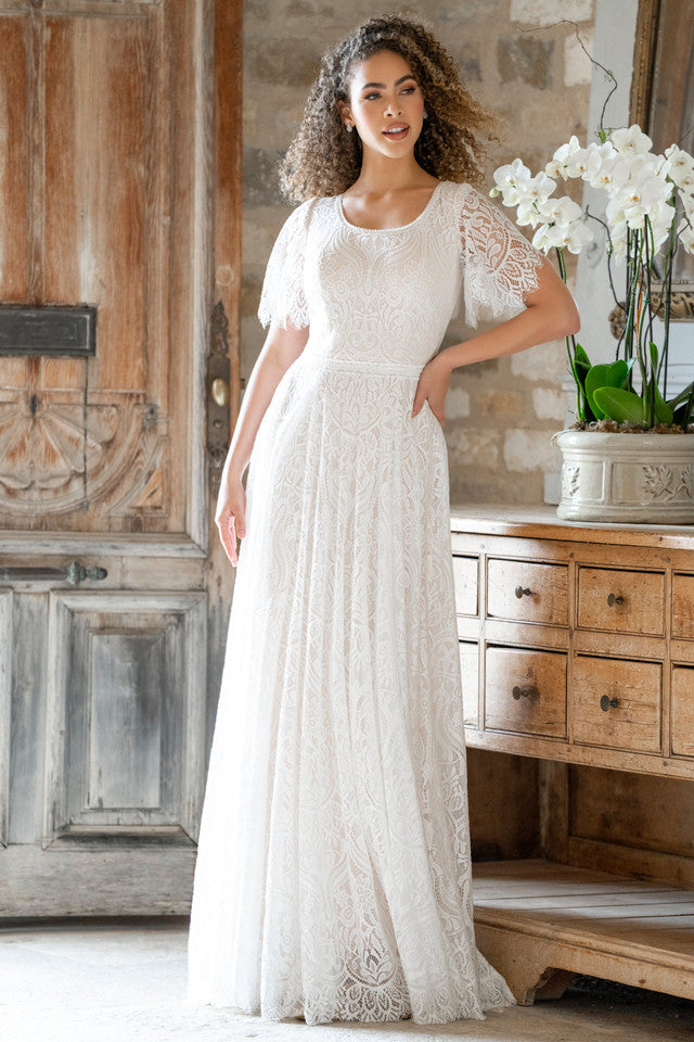 M739 Modest Wedding Dress