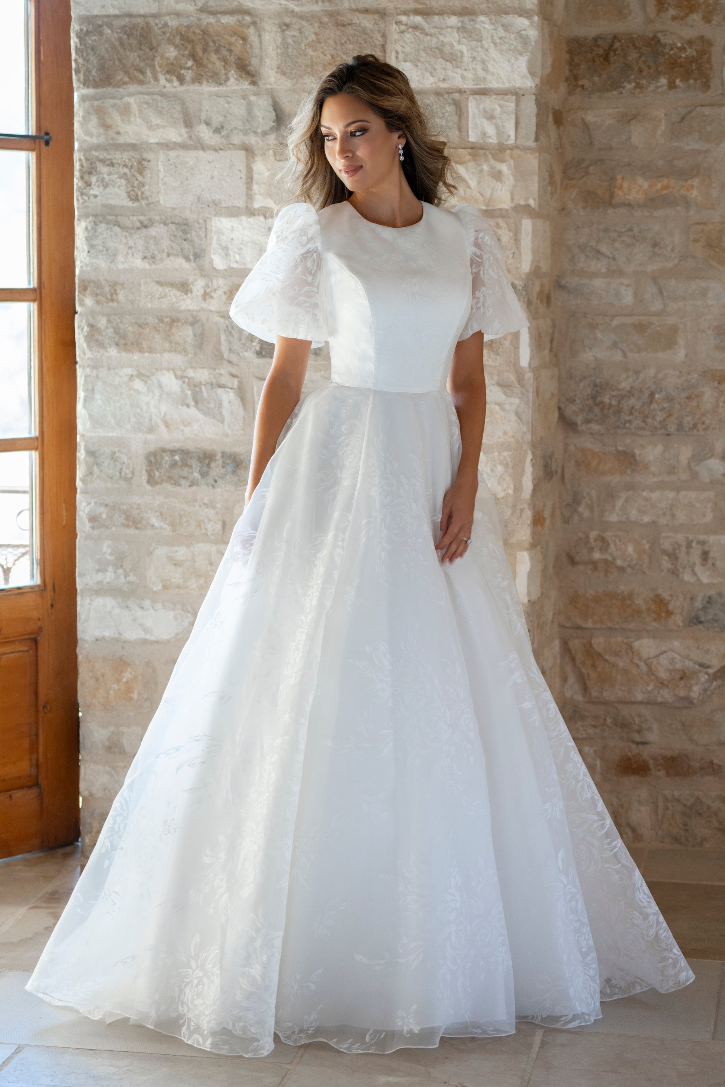 M740 Modest Wedding Dress