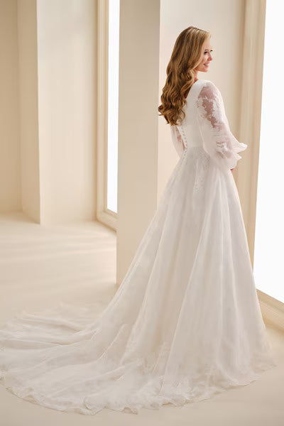 MOD344 Modest Wedding Dress