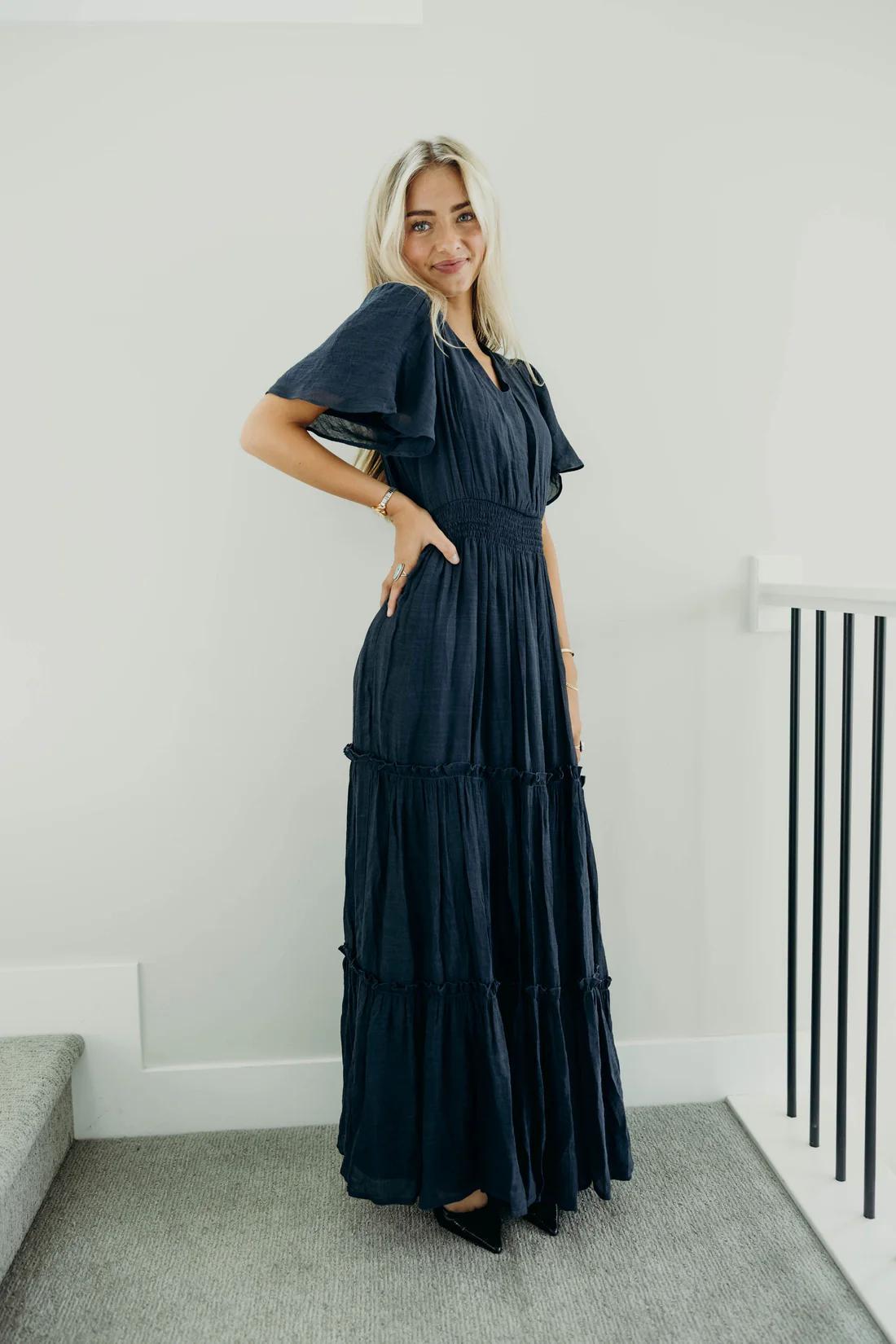 Taylor Modest Maxi in Vintage Blue