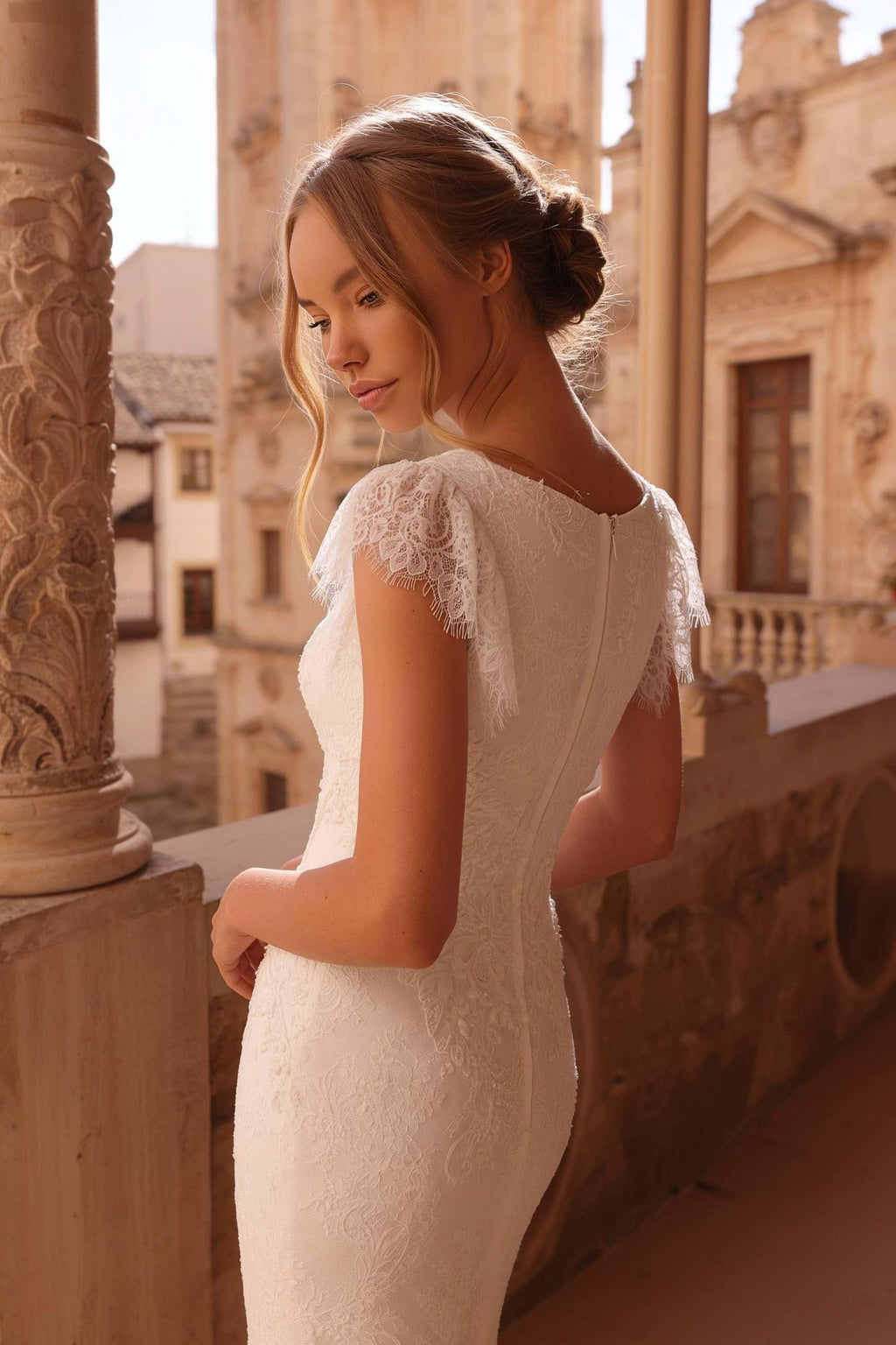 8445 Modest Wedding Dress