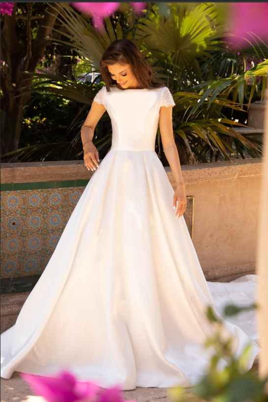OWJY004 Modest Wedding Dress