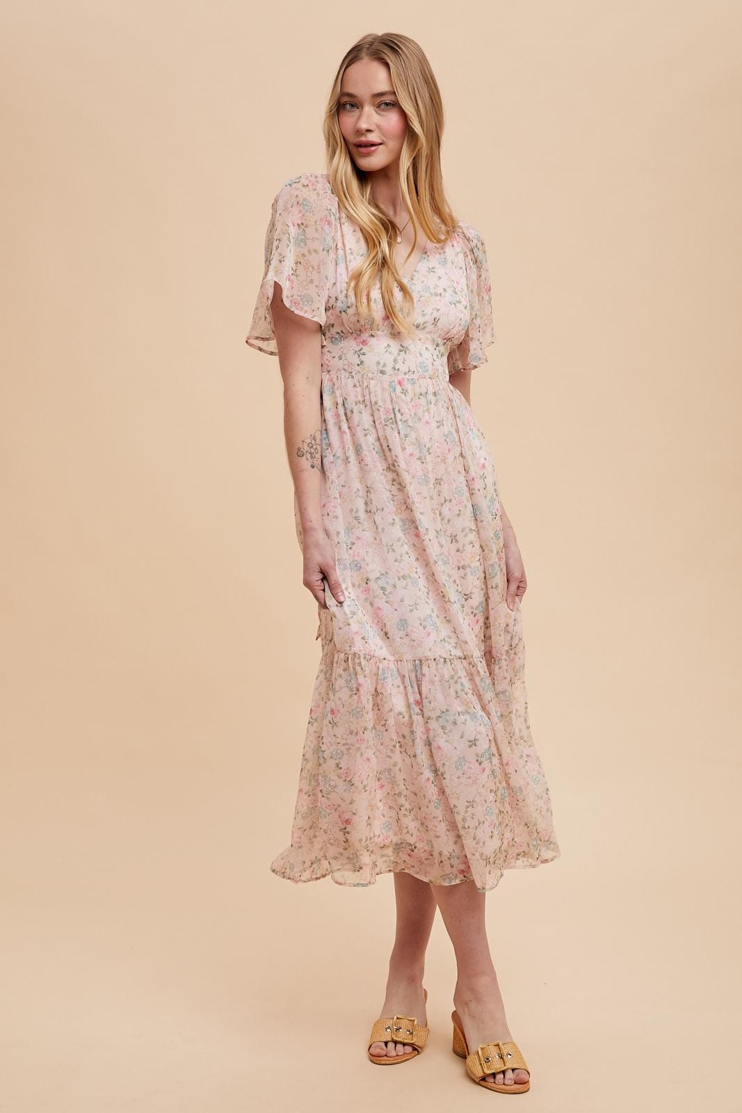 Francesca Modest Maxi in Sweet Pink Floral