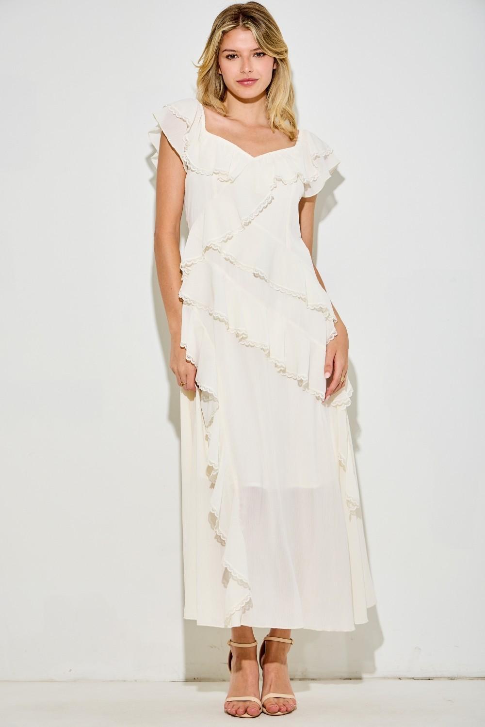 Rozina Maxi Dress in Cream