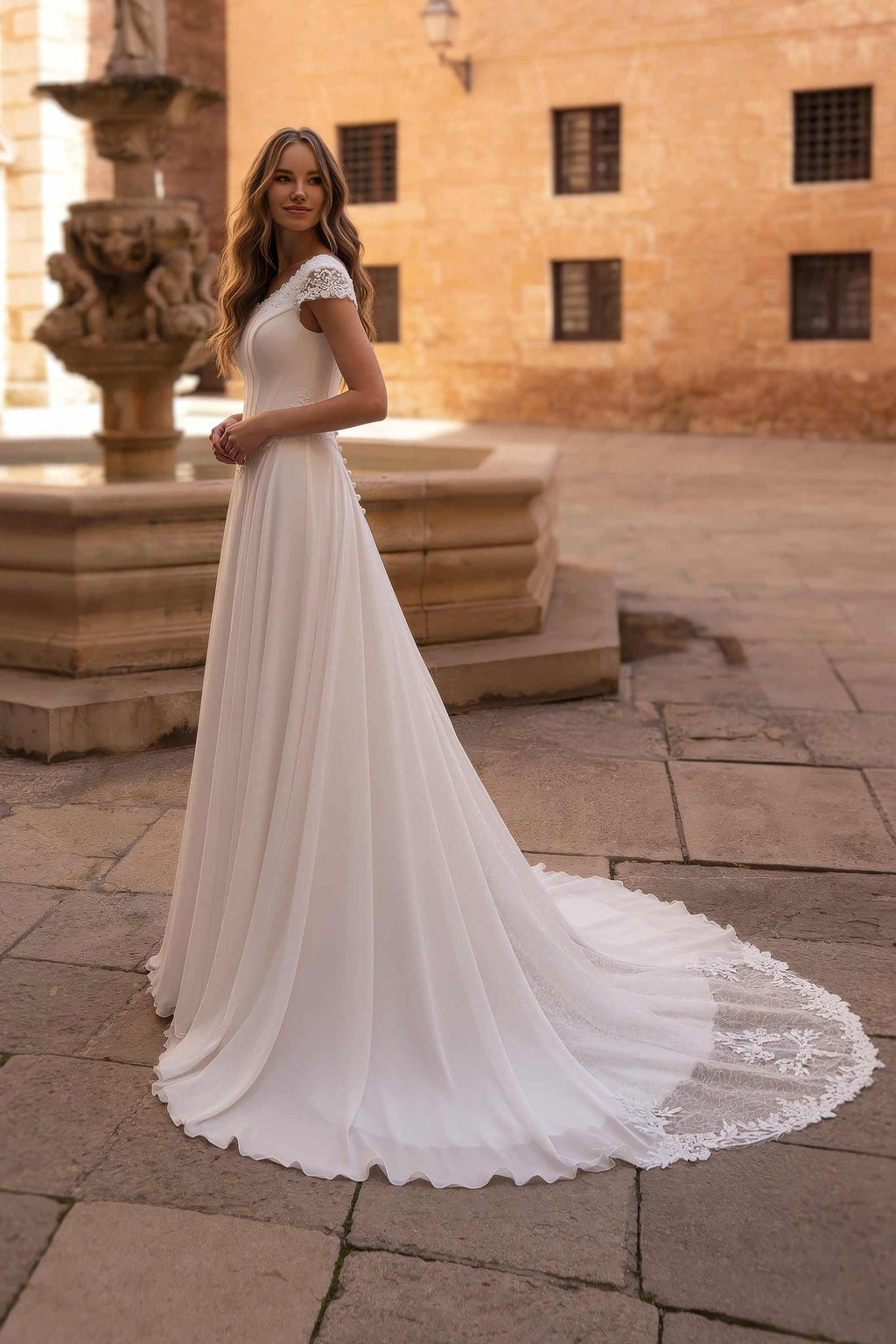 8432 Modest Wedding Dress